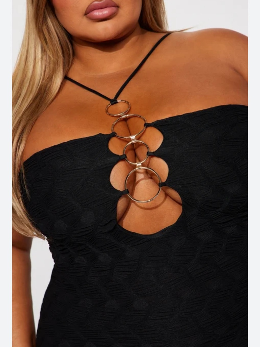 Fashion Nova Mini Black Dress Size Medium